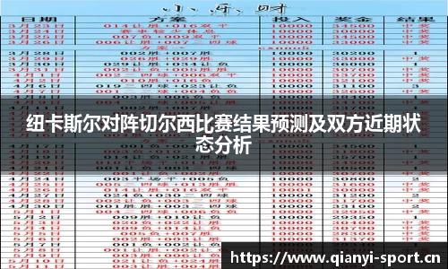 纽卡斯尔对阵切尔西比赛结果预测及双方近期状态分析